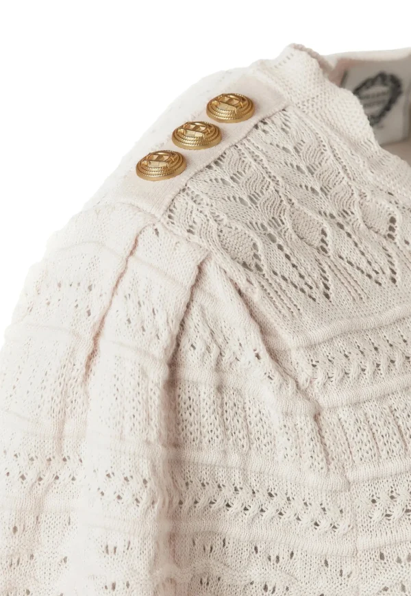 Outlet Kelsie Pointelle Knit - Almond Women Tops & Tees