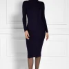 Hot Kensington Midi Dress - Navy Women Dresses