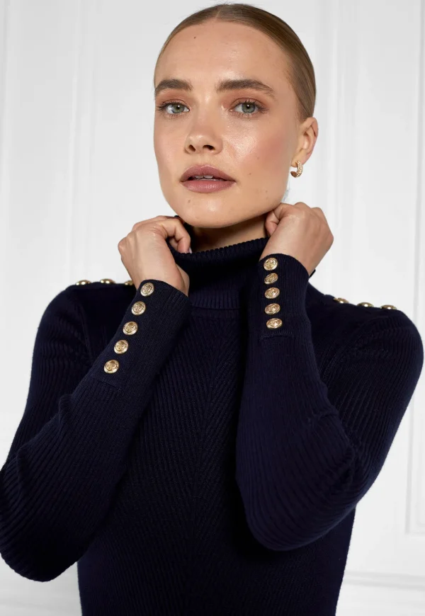 Hot Kensington Midi Dress - Navy Women Dresses
