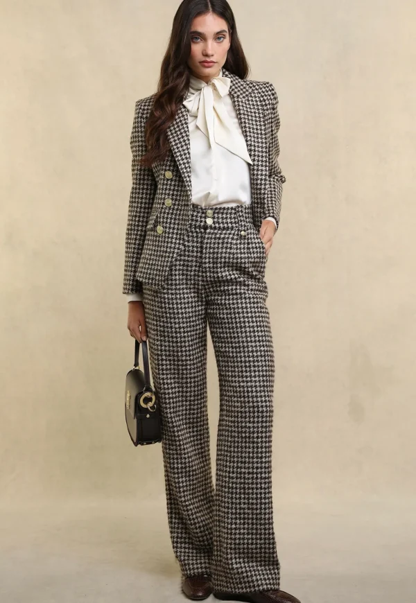 Discount Knightsbridge Blazer - Coffee Houndstooth Women Blazers & Jackets