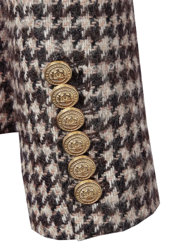 Discount Knightsbridge Blazer - Coffee Houndstooth Women Blazers & Jackets
