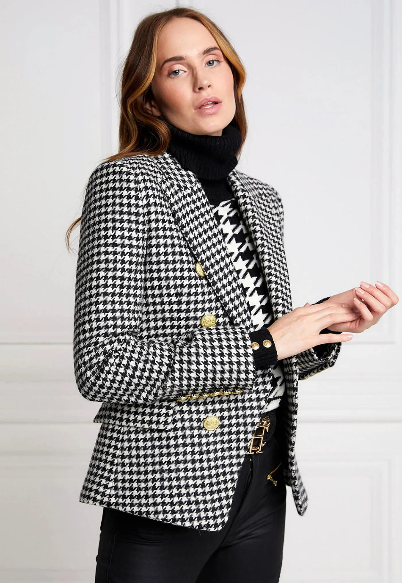 knightsbridge_blazer__hou_1.webp Clearance Knightsbridge Blazer - Houndstooth Women Blazers & Jackets