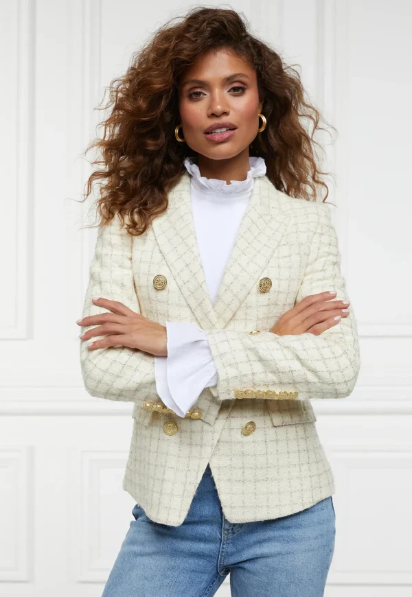 Sale Knightsbridge Blazer - Ivory Sparkle Tweed Women Blazers & Jackets