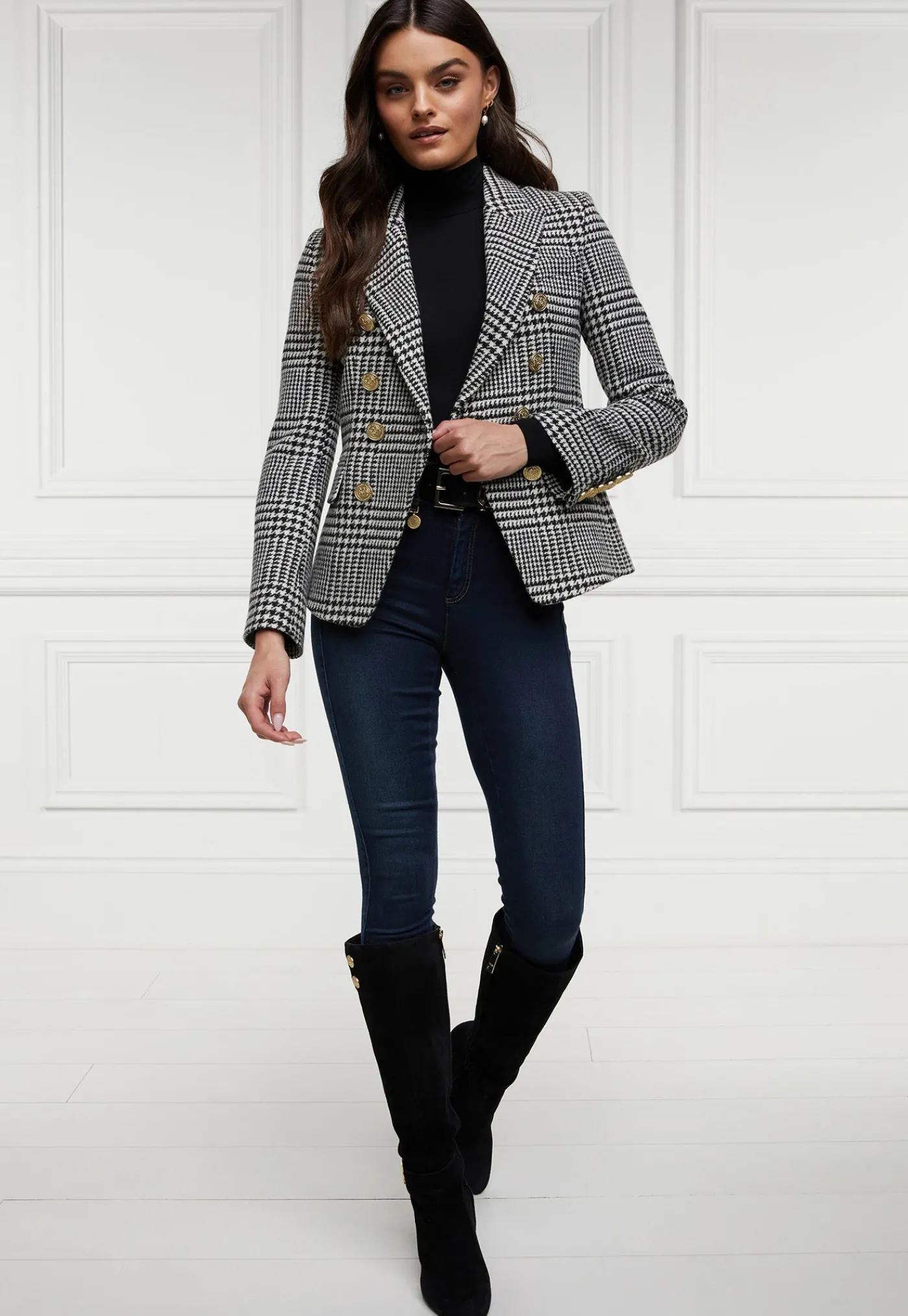 knightsbridge_blazer__lar_2.webp Online Knightsbridge Blazer - Large Scale Pow Mono Women Blazers & Jackets