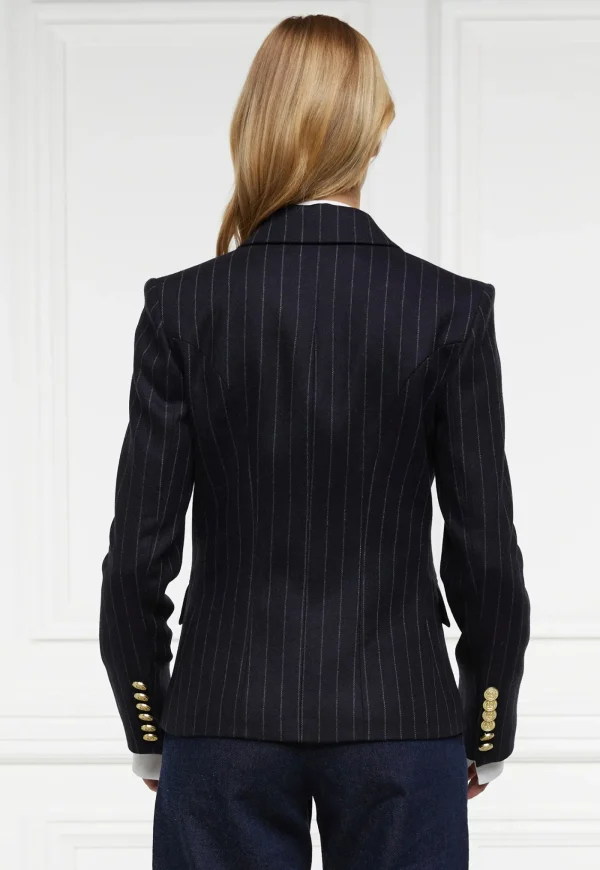Fashion Knightsbridge Blazer - Navy Chalk Pinstripe Women Blazers & Jackets