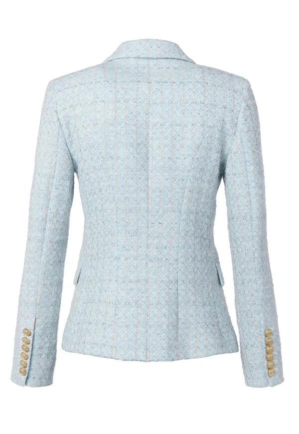 Fashion Knightsbridge Blazer - Sky Blue Boucle Women Blazers & Jackets