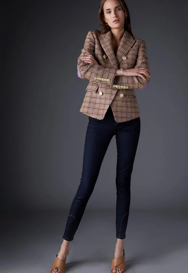 Outlet Knightsbridge Blazer - Sudeley Pink Tweed Women Blazers & Jackets