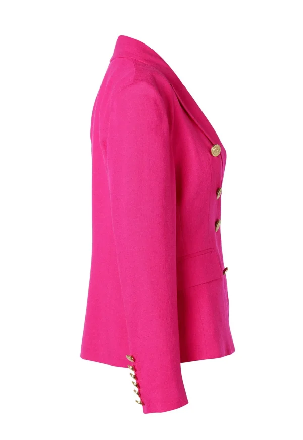 Online Knightsbridge Linen Blazer - Hot Pink Women Blazers & Jackets