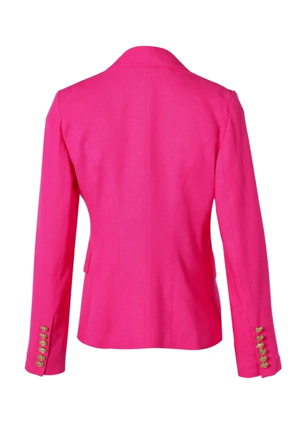 Online Knightsbridge Linen Blazer - Hot Pink Women Blazers & Jackets