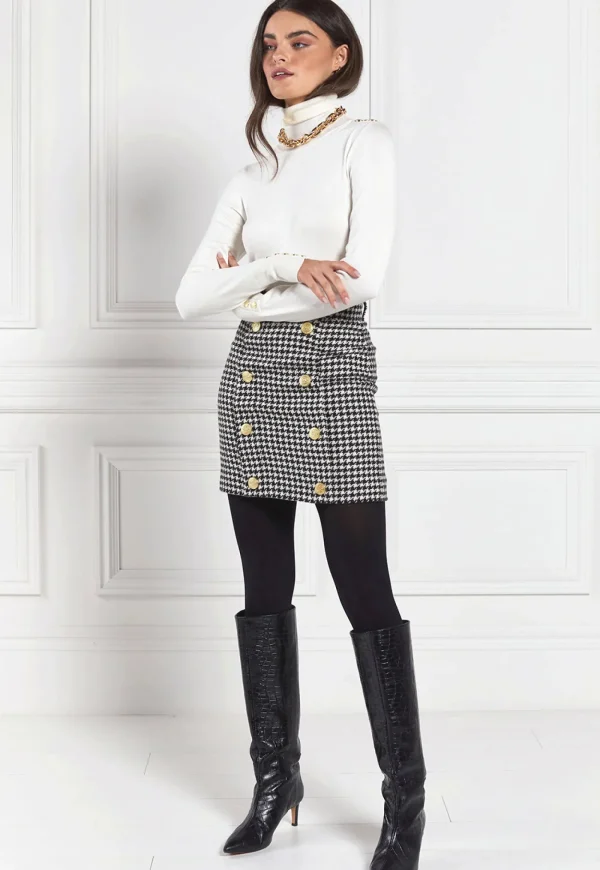 Sale Knightsbridge Skirt - Houndstooth Women Skirts