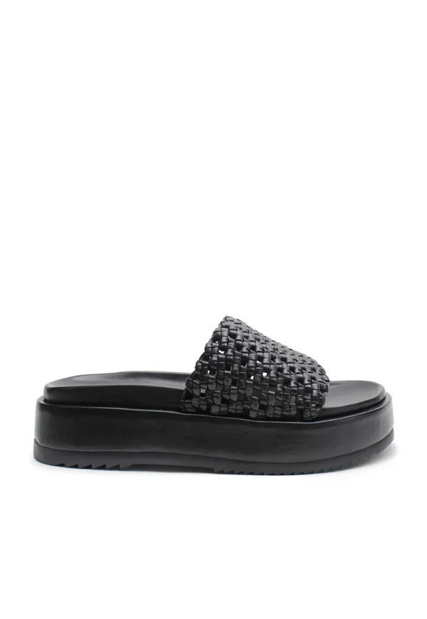 Discount Knotted Platform Slide - Black Women Footwear | Slides & Sandals