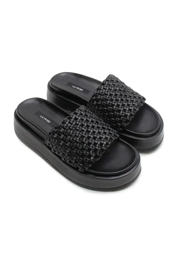 Discount Knotted Platform Slide - Black Women Footwear | Slides & Sandals