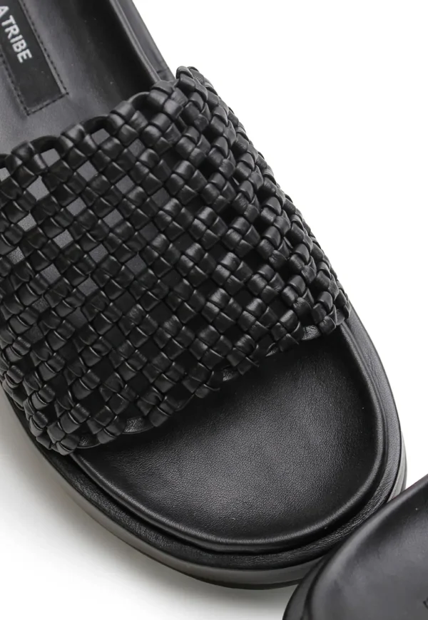 Discount Knotted Platform Slide - Black Women Footwear | Slides & Sandals