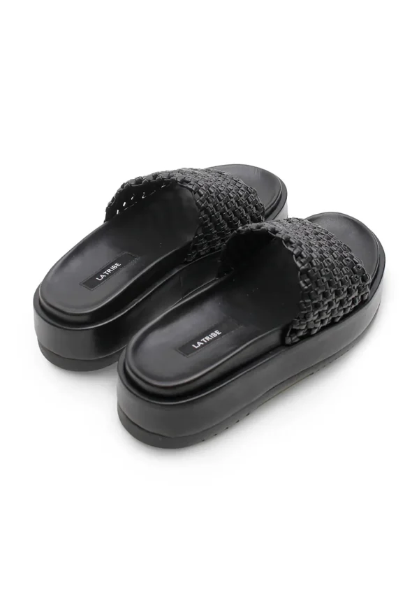 Discount Knotted Platform Slide - Black Women Footwear | Slides & Sandals