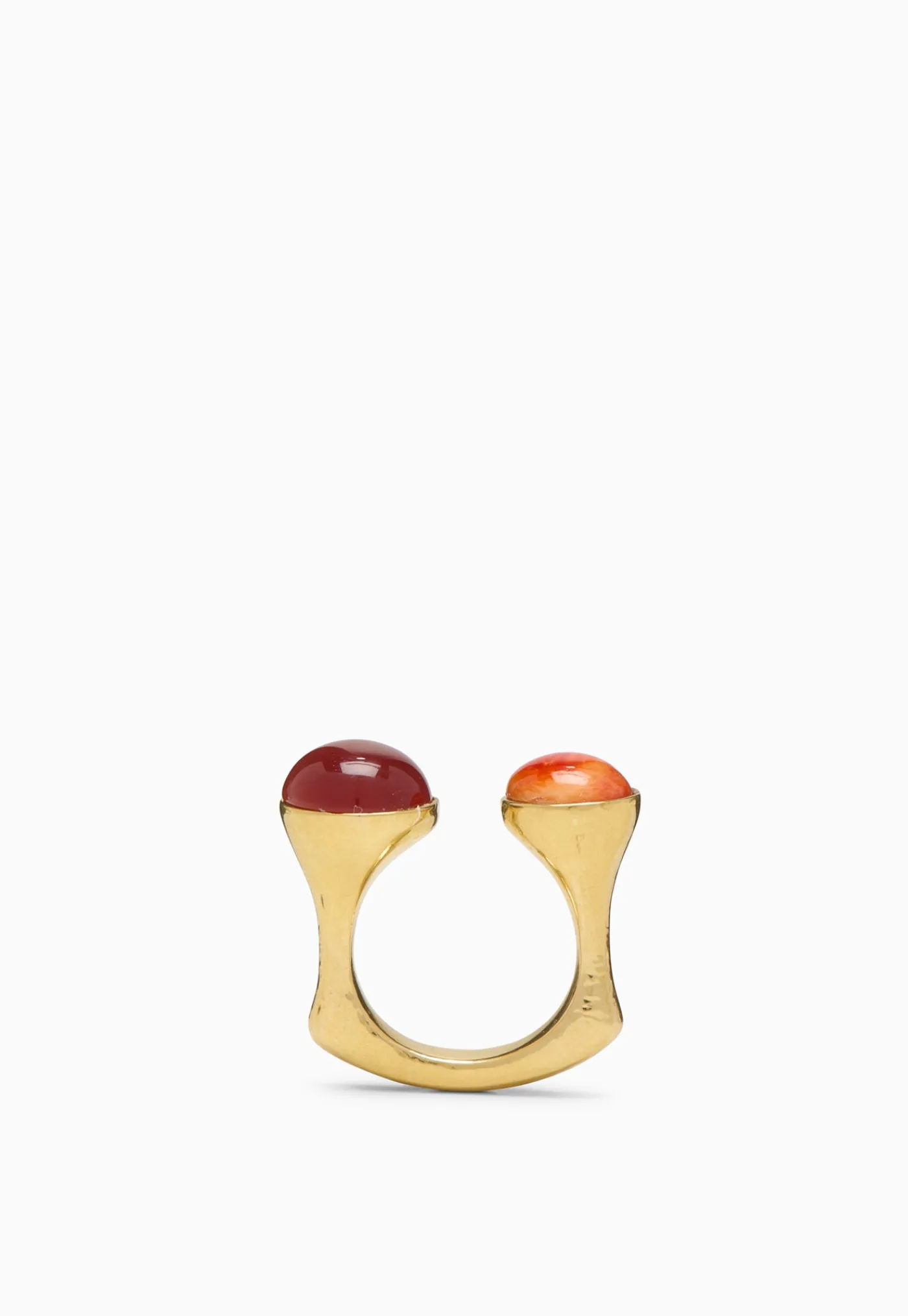 lali_double_stone_ring__c_0.webp Clearance Lali Double Stone Ring - Carnelian Women Jewellery | Jewellery