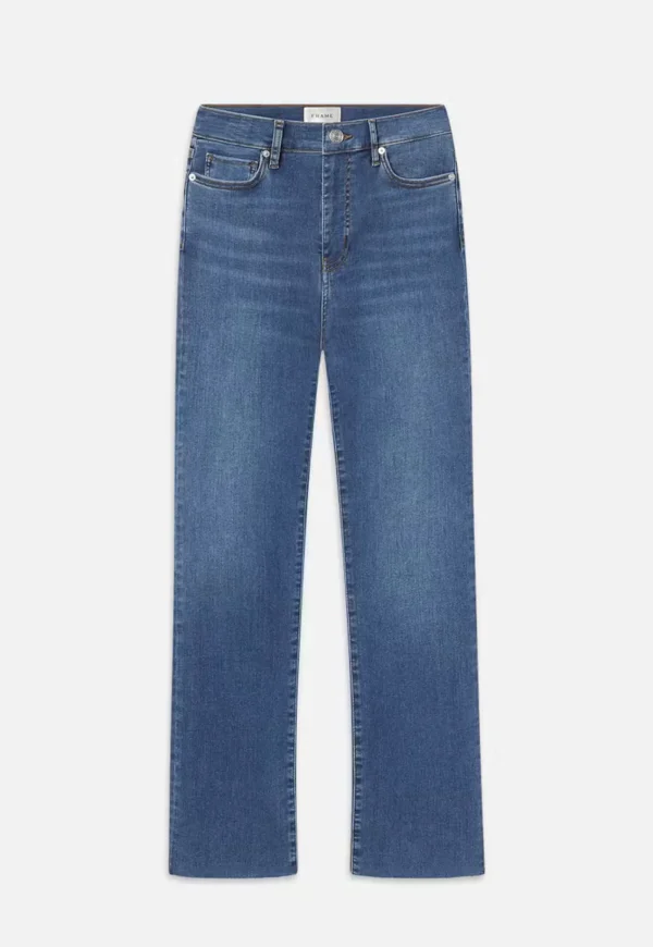 Clearance Le High Straight Long Raw Fray - Mermaid Women Denim