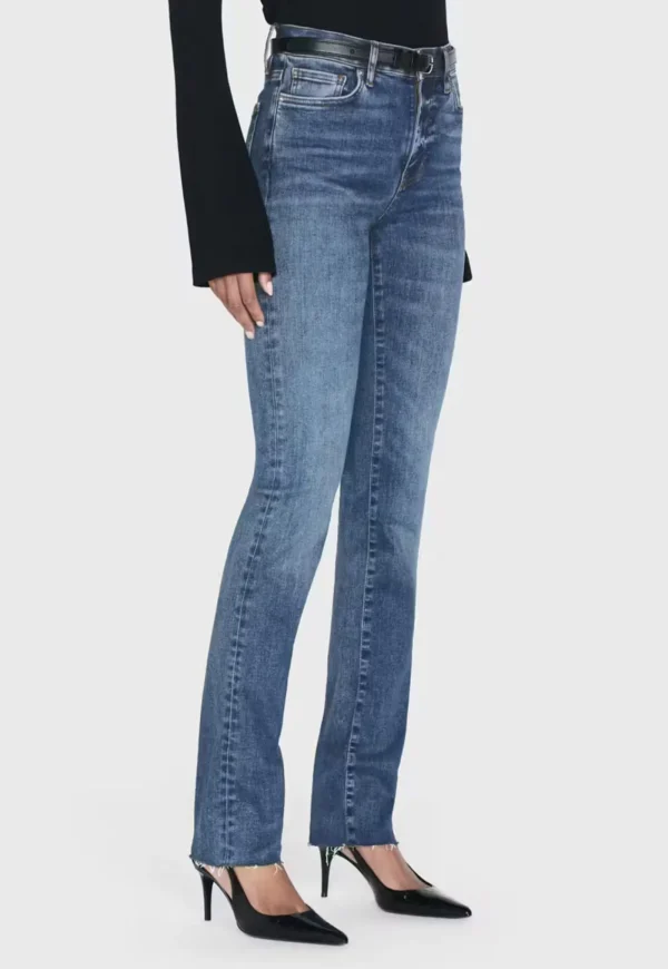 Clearance Le High Straight Long Raw Fray - Mermaid Women Denim