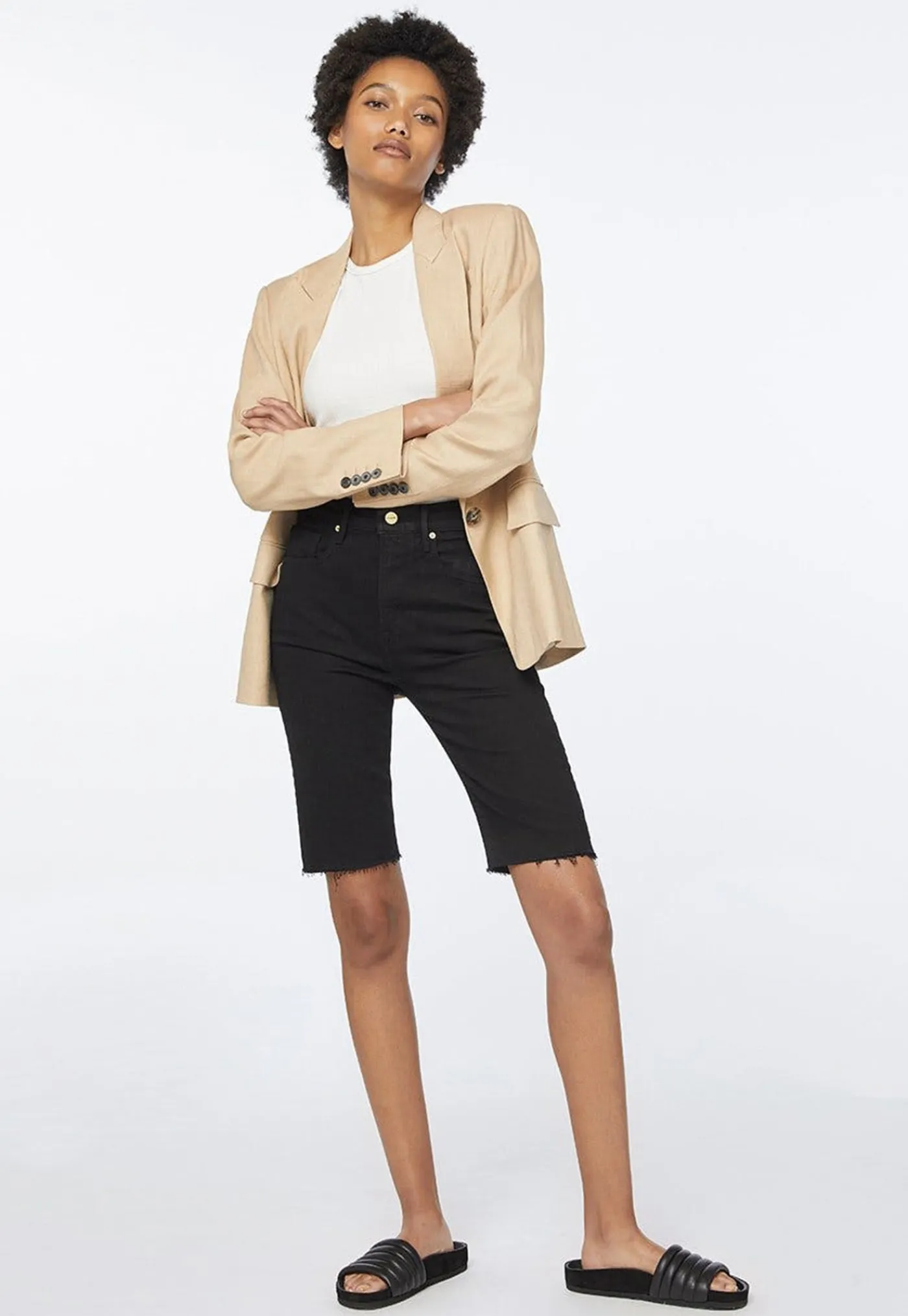 le_vintage_bermuda__film__0.webp Clearance Le Vintage Bermuda - Film Noir Women Shorts | Denim