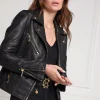 Discount Leather Biker Jacket - Black Women Blazers & Jackets