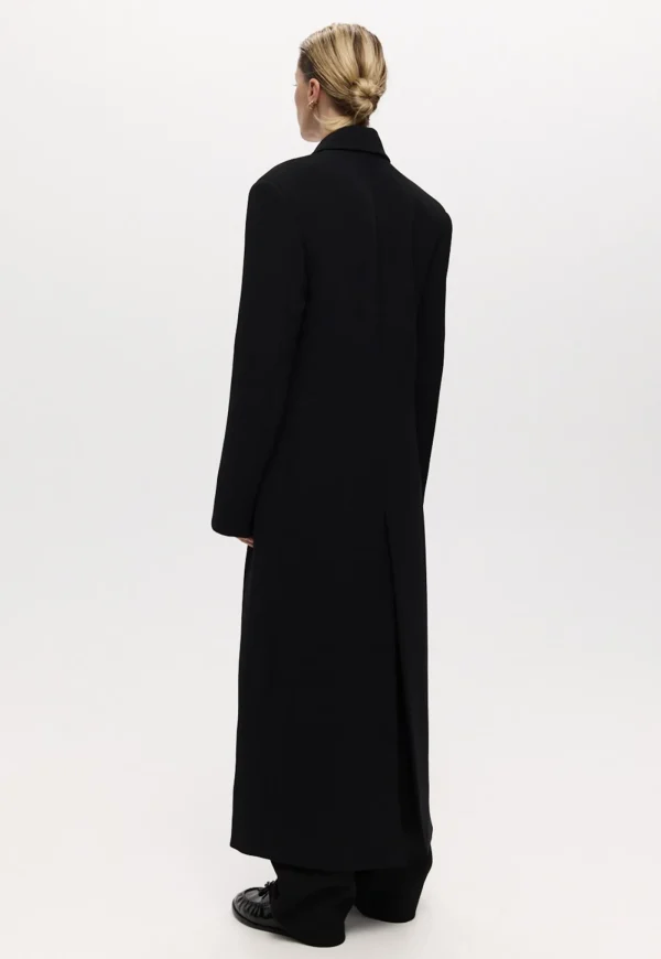 Best Long Egon Coat - Black Women Coats