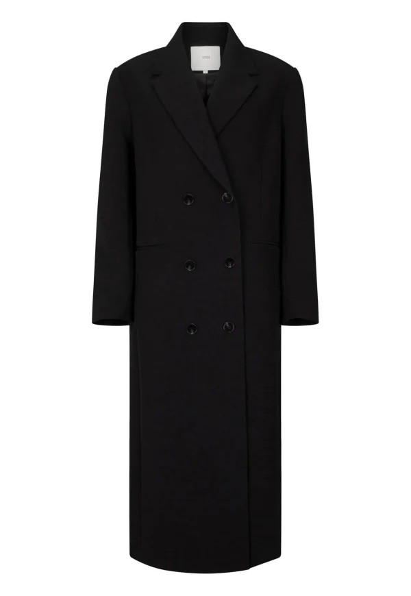 Best Long Egon Coat - Black Women Coats