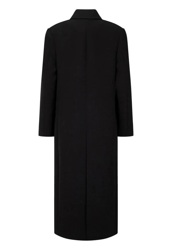 Best Long Egon Coat - Black Women Coats