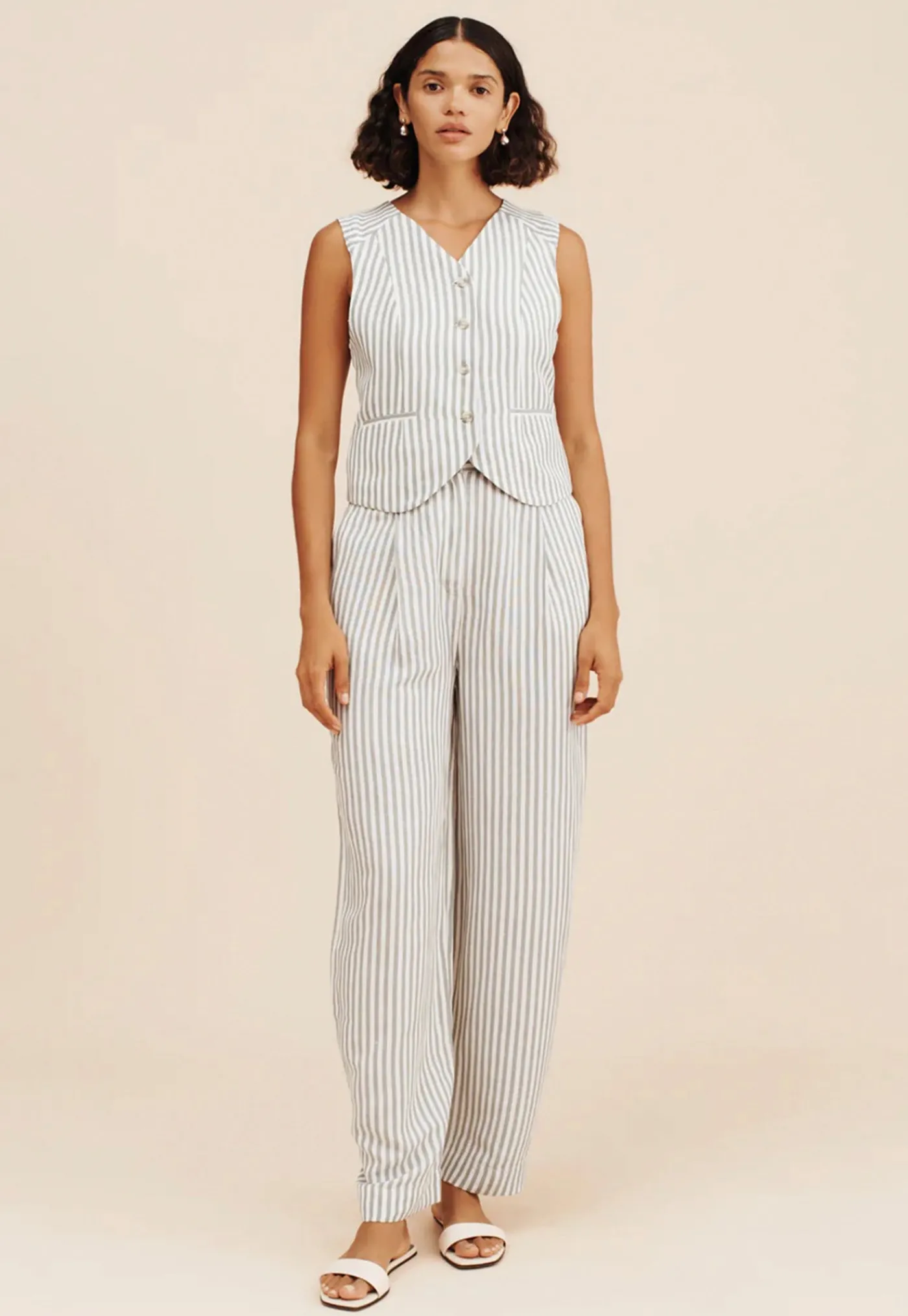 lorenzo_pant__seagrass_st_1.webp Clearance Lorenzo Pant - Seagrass Stripe Women Pants