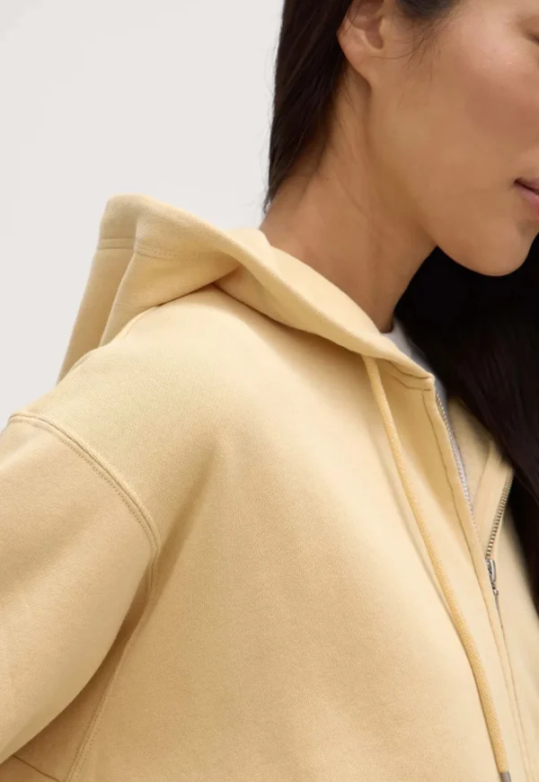 Discount Louisa Hooded Zip Sweater - Chamomile Women Sweaters & Hoodies