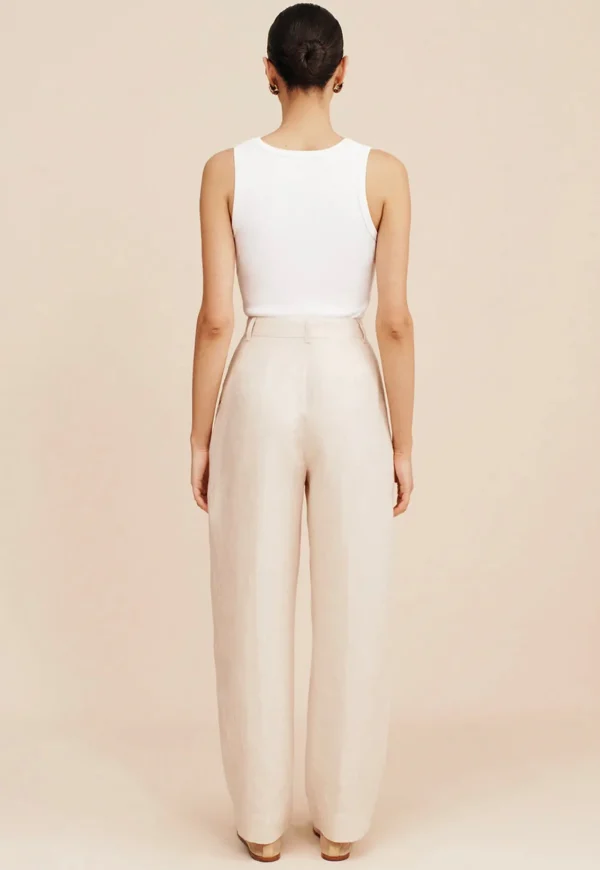 Best Lucille Trouser - Beige Pinstripe Women Pants