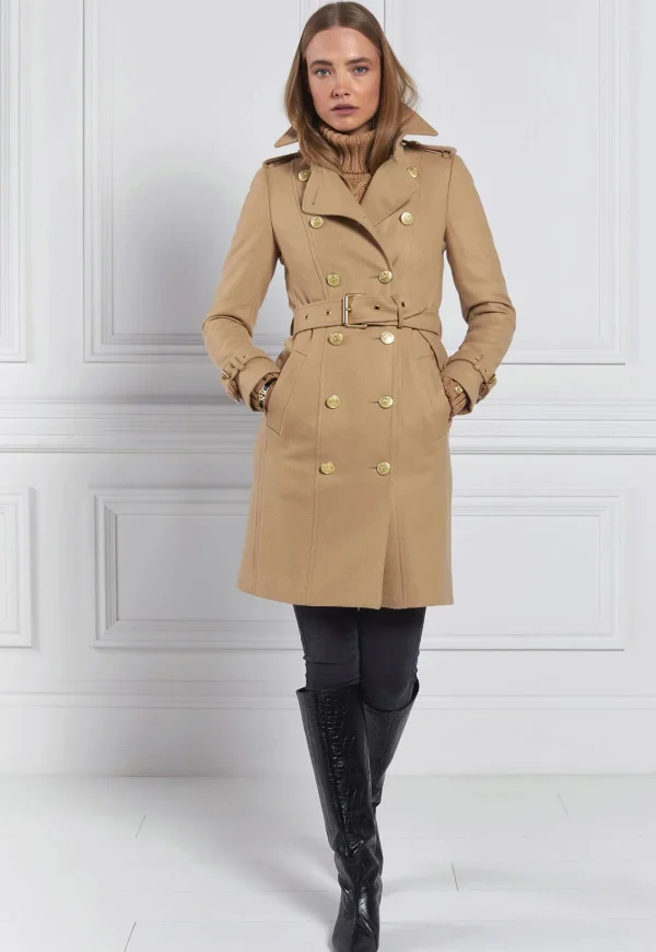 Hot Marlborough Trench Coat - Camel Women Coats