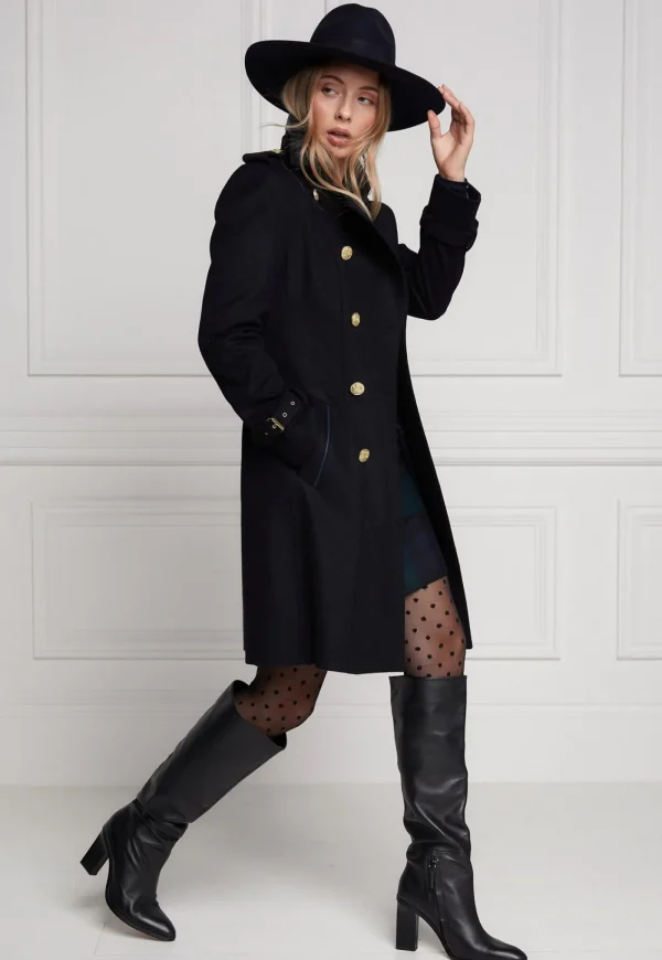 Fashion Marlborough Trench Coat - Soft Navy Women Coats