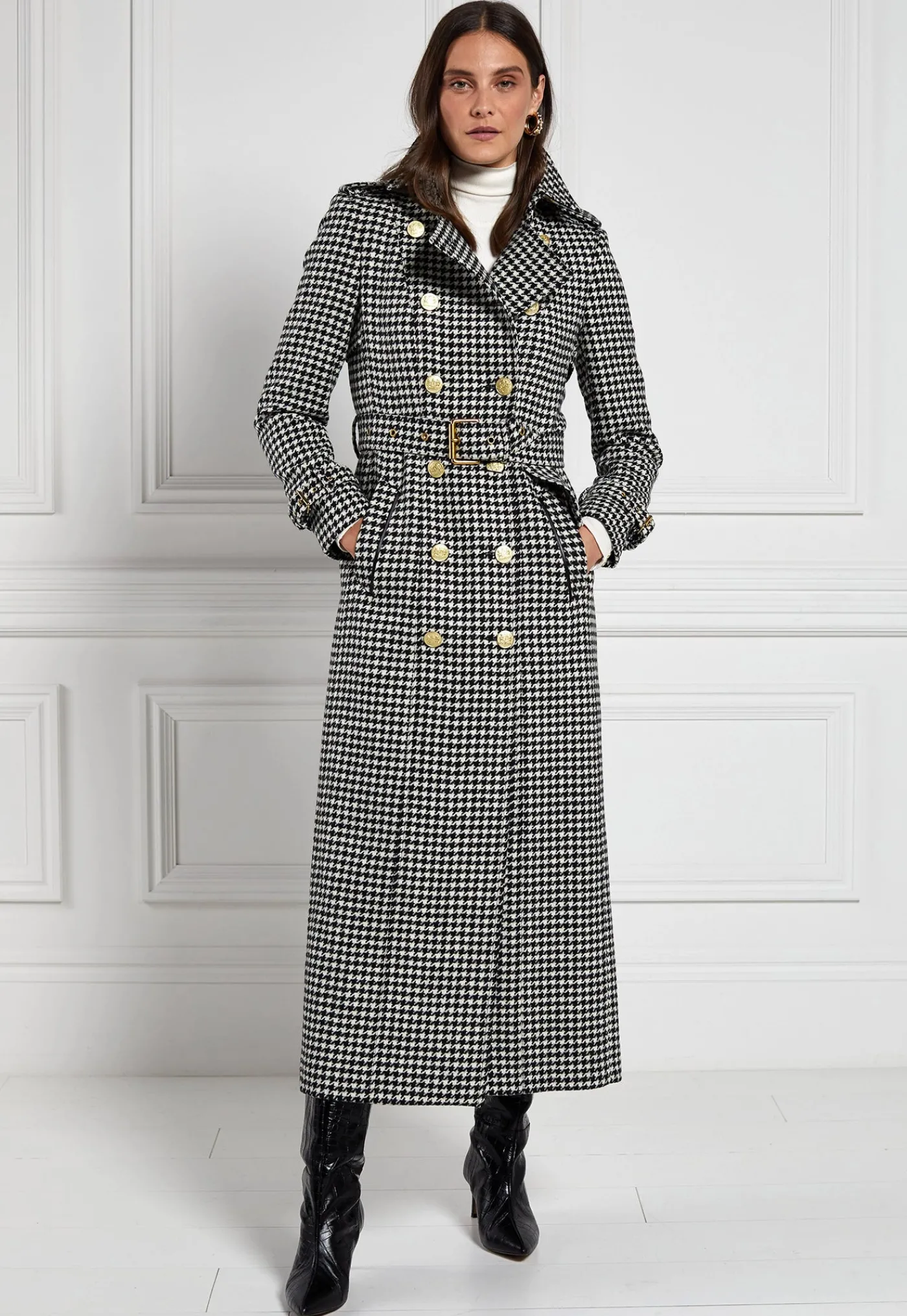 marlborough_trench_coat_f_0-6.webp Discount Marlborough Trench Coat Full Length - Houndstooth Women Coats