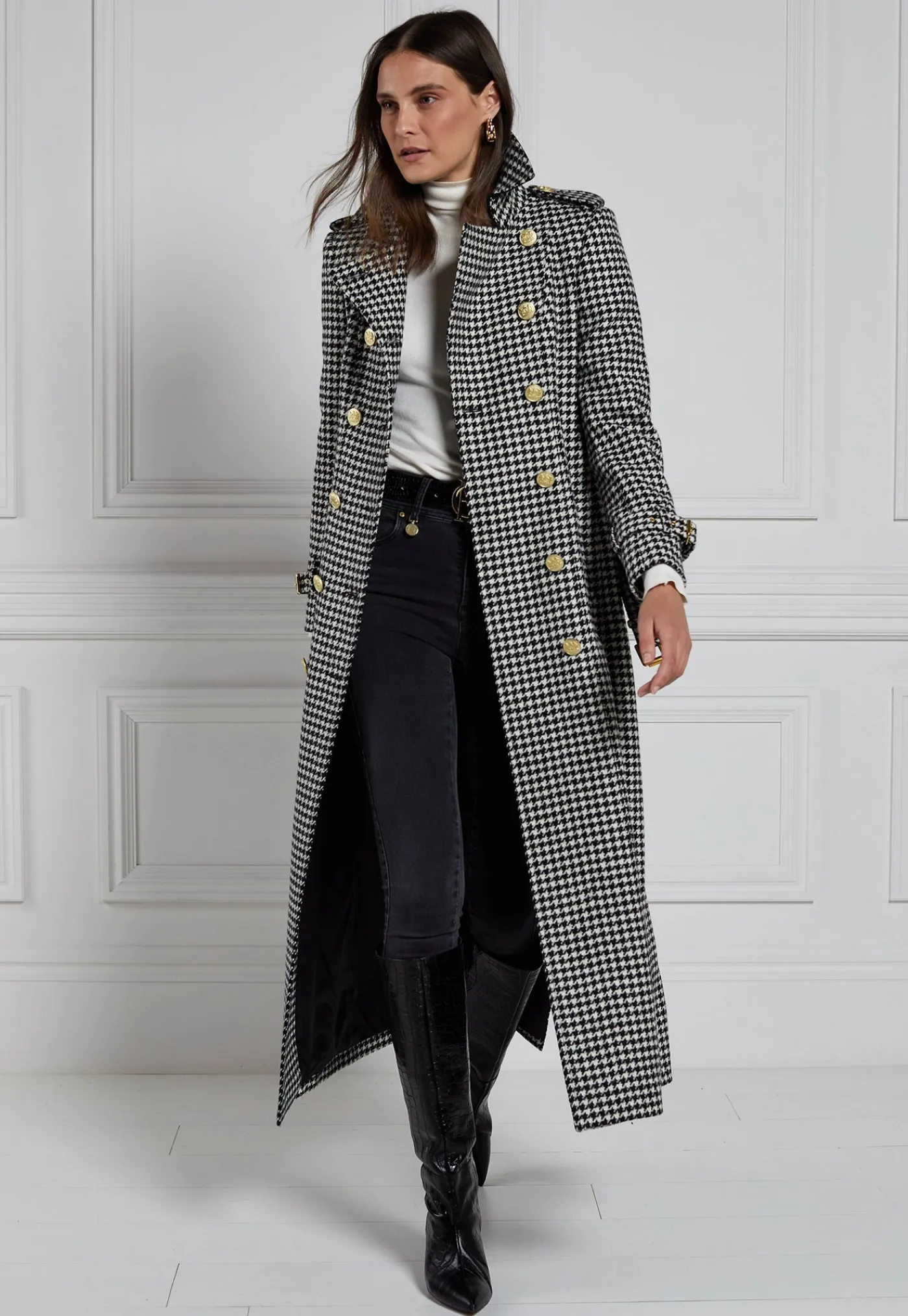 marlborough_trench_coat_f_1-6.webp Discount Marlborough Trench Coat Full Length - Houndstooth Women Coats