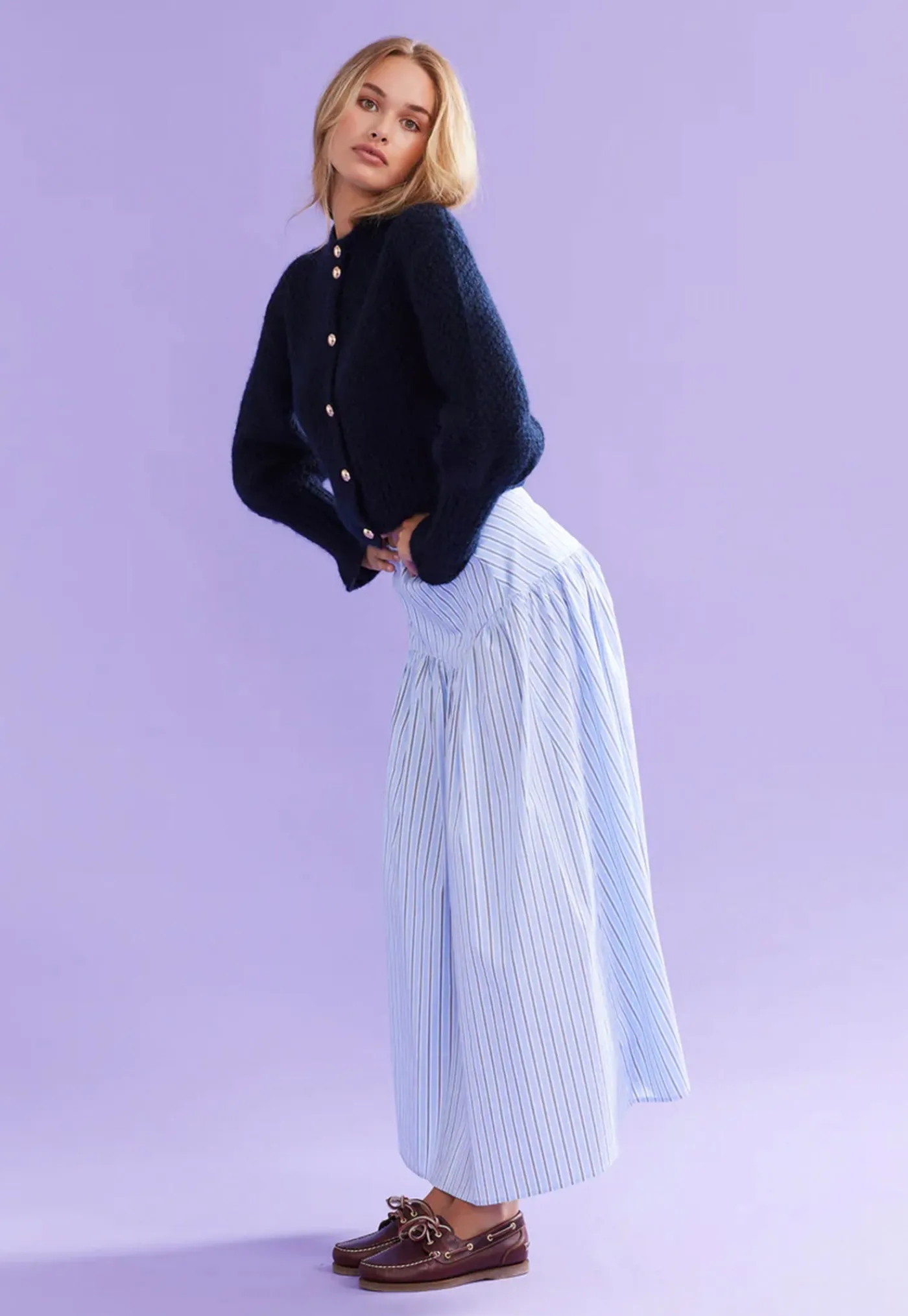 matilda_cardigan__ink_1.webp Sale Matilda Cardigan - Ink Women Knitwear