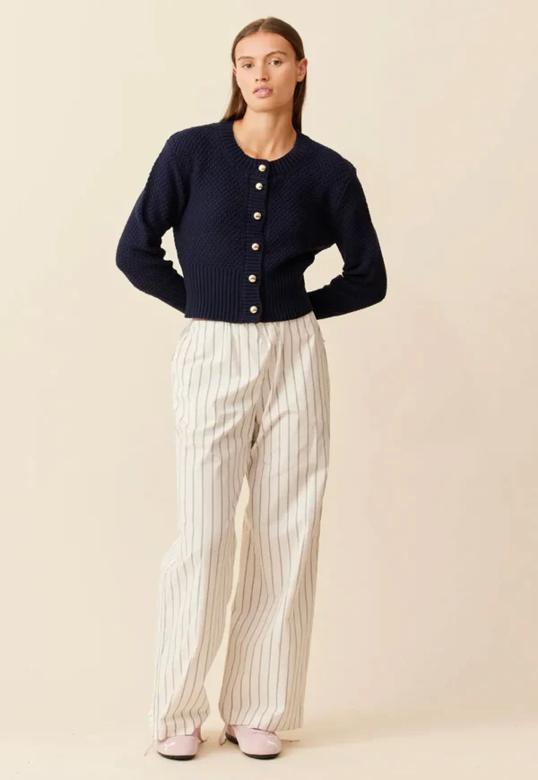 Outlet Matilda Cotton Cardigan - Navy Women Knitwear