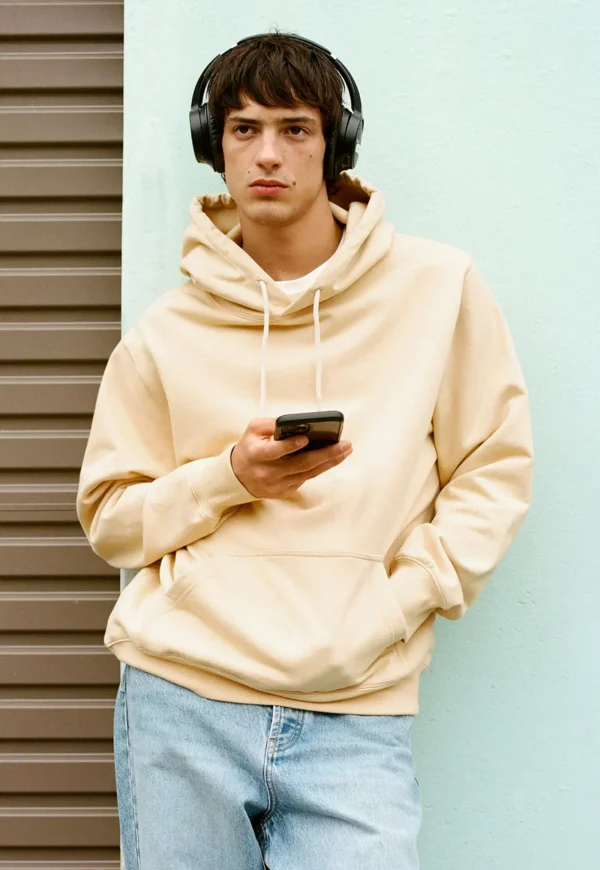 Clearance Mens Weekender Fleece Hoodie - Chamomile Hoodies & Sweaters