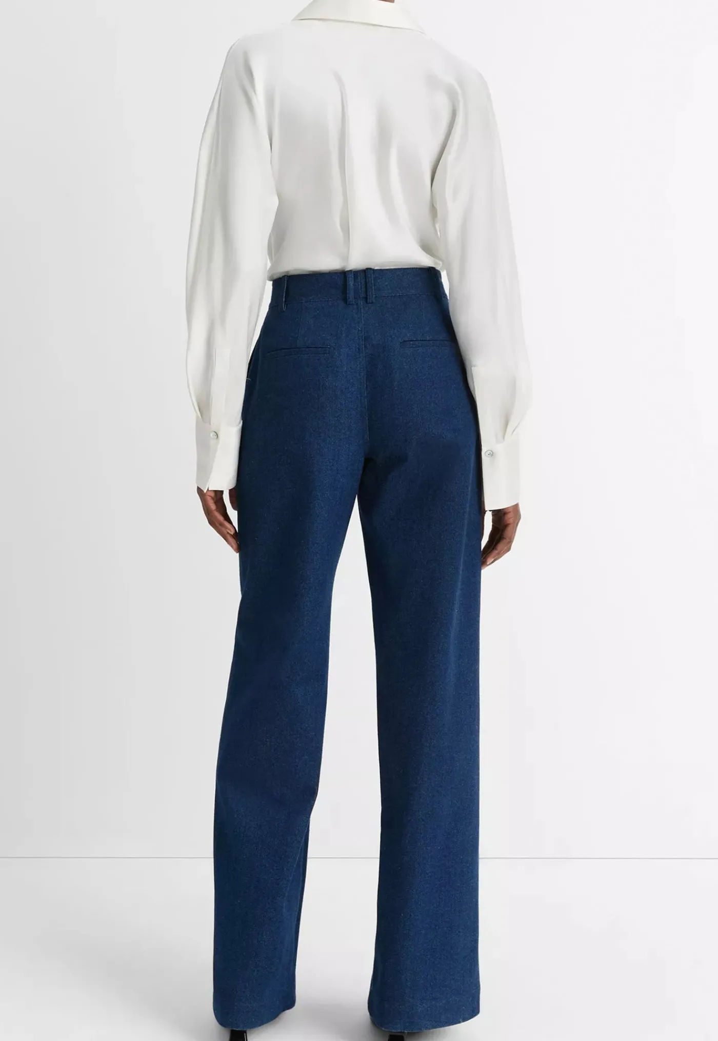 mid_rise_pintuck_twill_wi_3.webp Fashion Mid Rise Pintuck Twill Wide Trouser - Indigo Women Pants