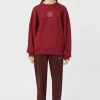 Outlet Monica Crew - Burgandy Women Sweaters & Hoodies