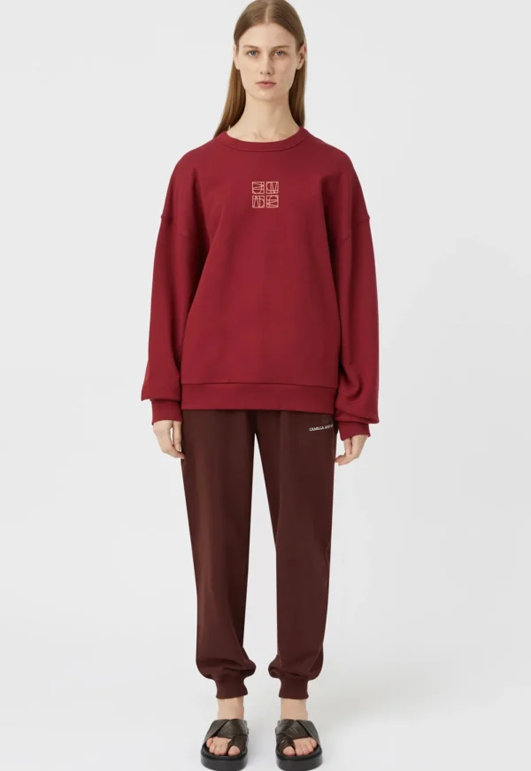 Outlet Monica Crew - Burgandy Women Sweaters & Hoodies
