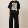 Outlet Monochrome Tee - Black Women Tops & Tees