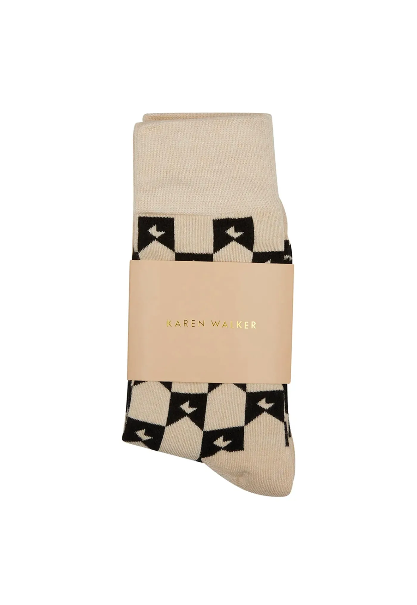 monogram_socks__pack__san_0.webp Discount Monogram Socks 2 Pack - Sand Black/Sand Brown Women Socks | Socks