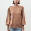 Fashion N.33 Cashmere Blend Bell Sleeve Pullover - Spice Women Knitwear