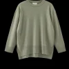 Sale N.284 Cashmere High Low Crew - Dark Moss Women Knitwear