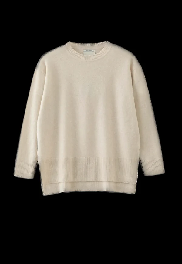 Discount N.284 Cashmere High Low Crew - Pearl Shell Women Knitwear