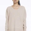 Sale N.29 Cashmere Oversized V Neck - Champagne Women Knitwear