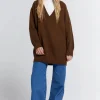 Clearance Naomi Oversized Cashmere Sweater - Dark Brown Women Knitwear