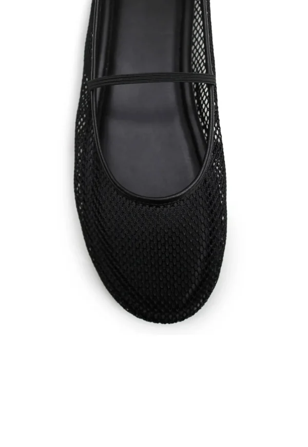 Fashion Net Ballet Flat - Black Women Footwear | Flats