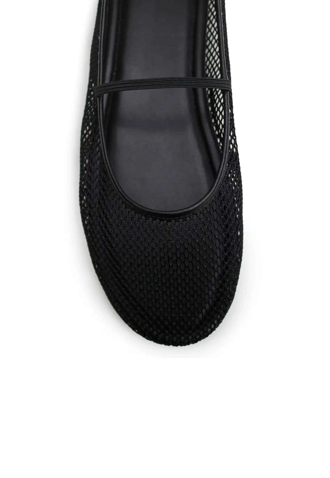 net_ballet_flat__black_3.webp Fashion Net Ballet Flat - Black Women Footwear | Flats