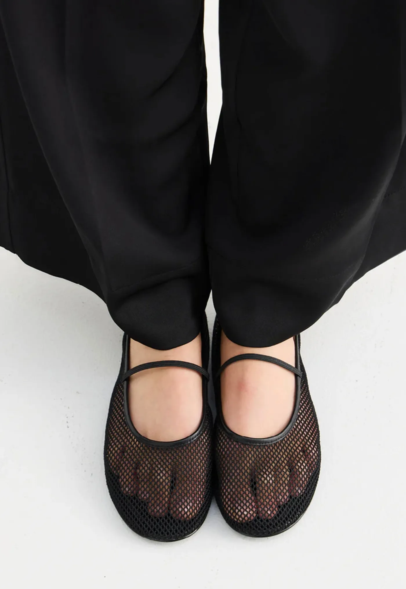 net_ballet_flat__black_6.webp Fashion Net Ballet Flat - Black Women Footwear | Flats