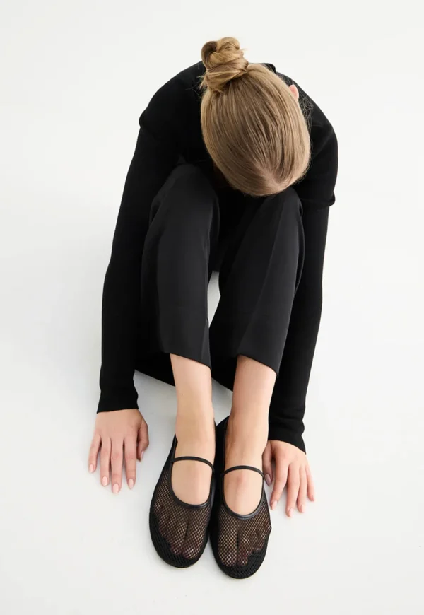 Fashion Net Ballet Flat - Black Women Footwear | Flats